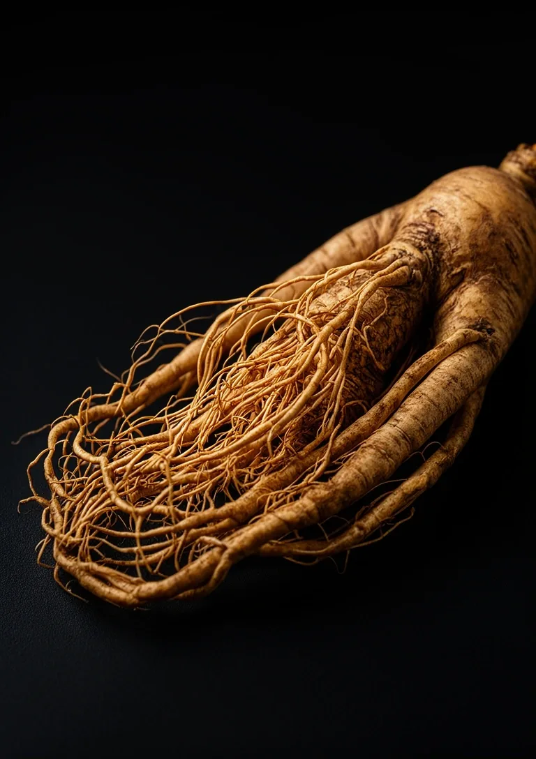 Macroscopic ginger root specimen