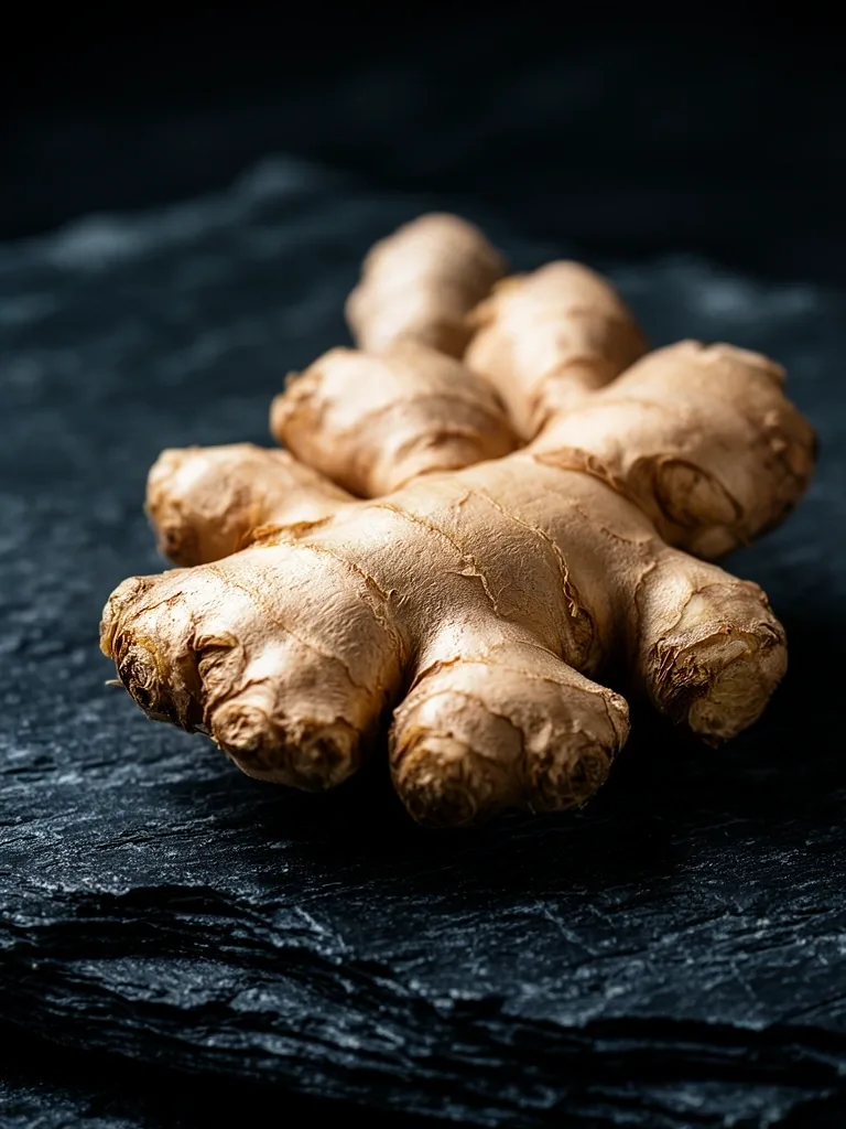 Organic ginger root specimen